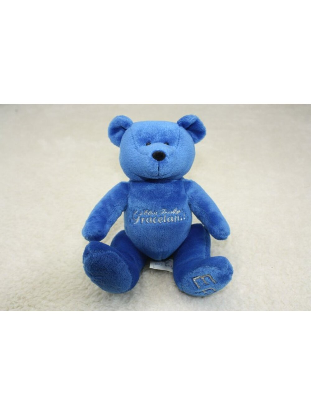 Elvis Presley Graceland Blue Plush Teddy Bear 2001 Collectible Soft Toy